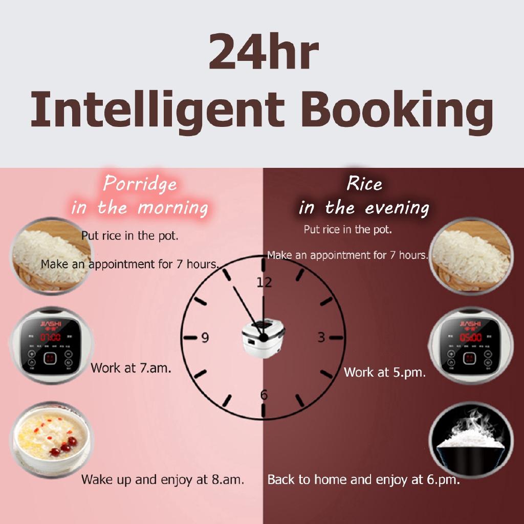 New 220V 400W 2.5L Electric Rice Cooker Machine Multifunction Cooking Steamer Smart Automatic 5 layer Non-Stick