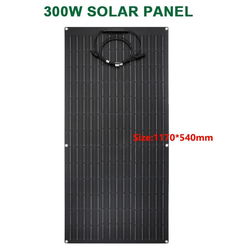 600W Solar Panel Kit Complete 18V Flexible Monocrystalline Solar Cell 12V Battery Charger System for Home Car Boat RV Camper
