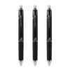 Mitsubishi Pencil Erasable Ballpoint RE3 3 Tri-Color Pen, Uni-ball 0.5, Black, URE350005.24 (x pens)