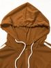 TW802 Women's Autumn/Winter Striped Hooded Cardigan & Straight-Leg Trousers Set