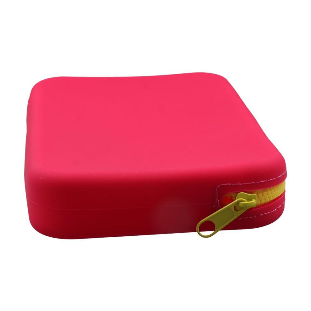 Einfarbige quadratische Kosmetiktasche Große Kapazität Münzbörse Niedliche Hygieneartikel-Aufbewahrungstasche Damen