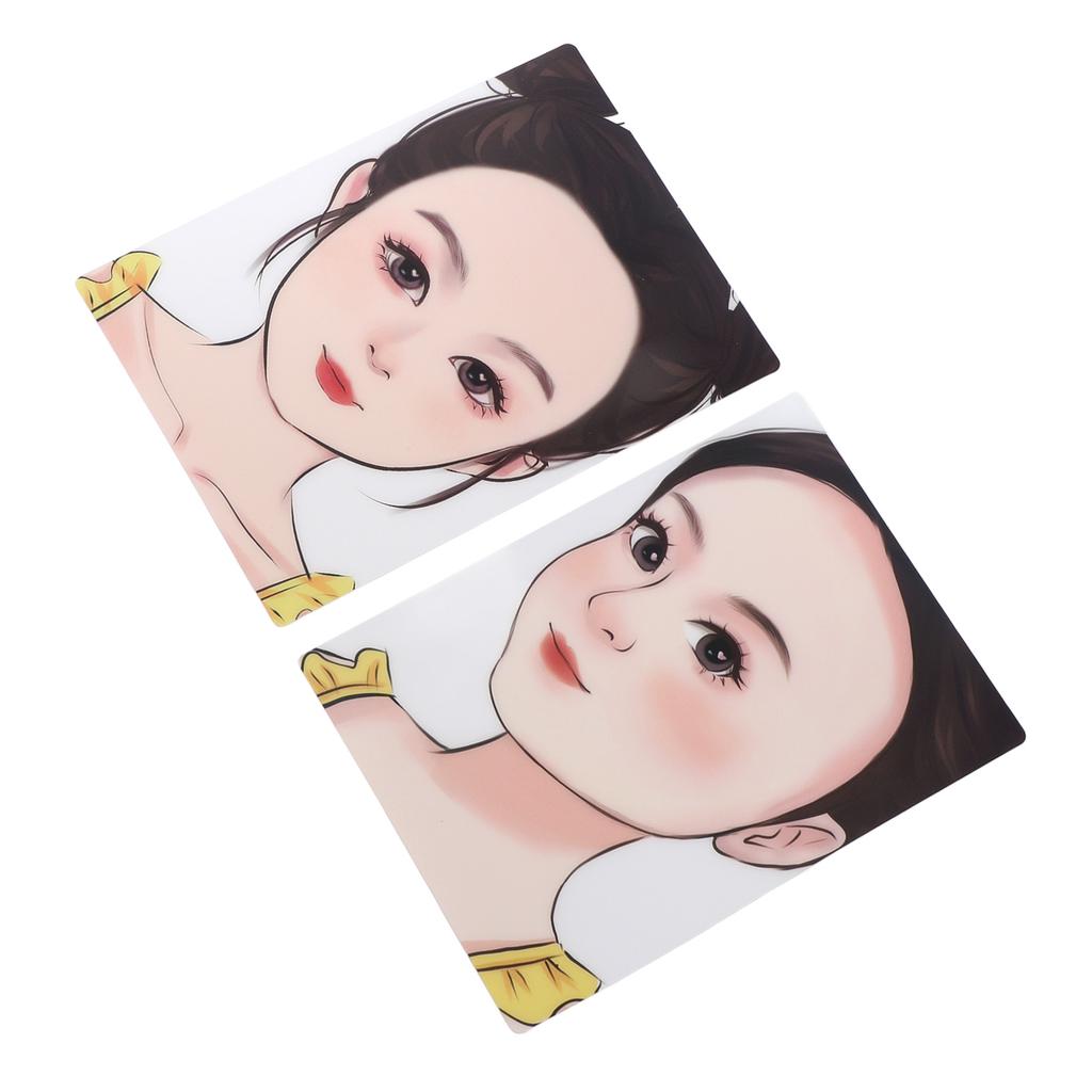 2pcs Child Face Painting Practice Boards Reusable Washable Painting Exercise Template Makeup Painting Tool