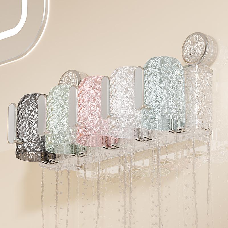 Suction Cup Toothbrush Rack, No Need for Drilling, Bathroom Toothbrush Rack, Wall-mounted Toothbrush Cup Rack, Toothbrush Cup Storage Rack