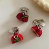 Vivid 3D Red Tomato Keychain Lightweight Resin Fruit Charm Mini Pendant for Phone Case Handbag Gift for Girls