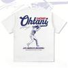 T-shirt in Cotone Stampata Matsui Yutaro Stella della Major League Baseball Estiva Unisex e da Donna Casual e Traspirante