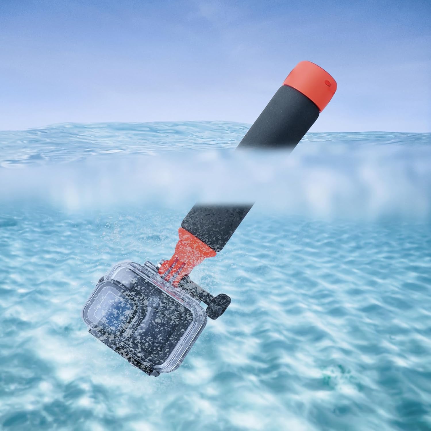 HSU Floating Hand Grip Waterproof Monopod Compatible with GoPro Hero Series Action Cameras, DJI Osmo Action Series and Insta 360 Action Cameras,