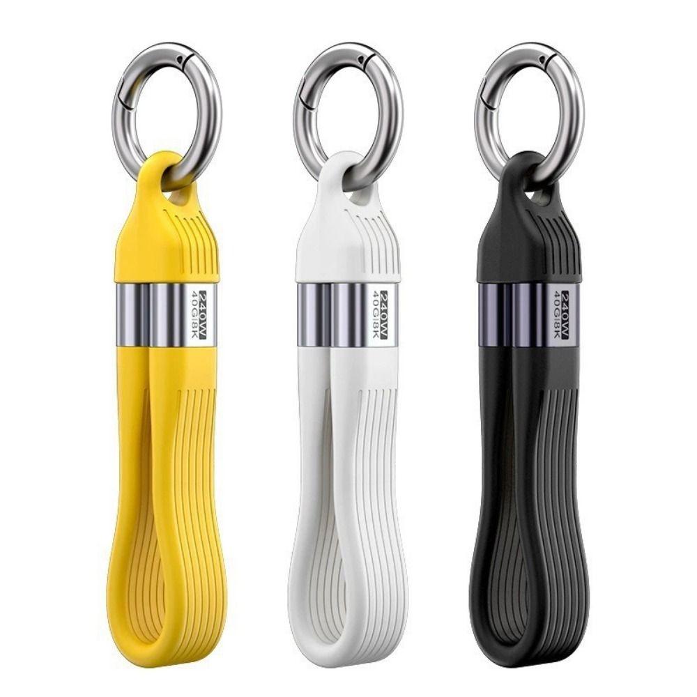TPE Type C Data Cable Double Headed Data Transfer Line Keychain USB 4 Cable  Laptop Hub