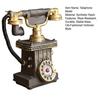Vintage Home Decor Phone Telephone Resin Figurine, Retro Model Statue with Matte Finish, Distressed Finish Old-Fashioned Victorian Style Desk
