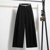 DIMANAF 2026 Summer New Plus Size Women High Waist Wide Leg Pants Loose Casual Trousers