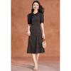 French Retro Polka Dot Lace Patchwork Midi Dress
