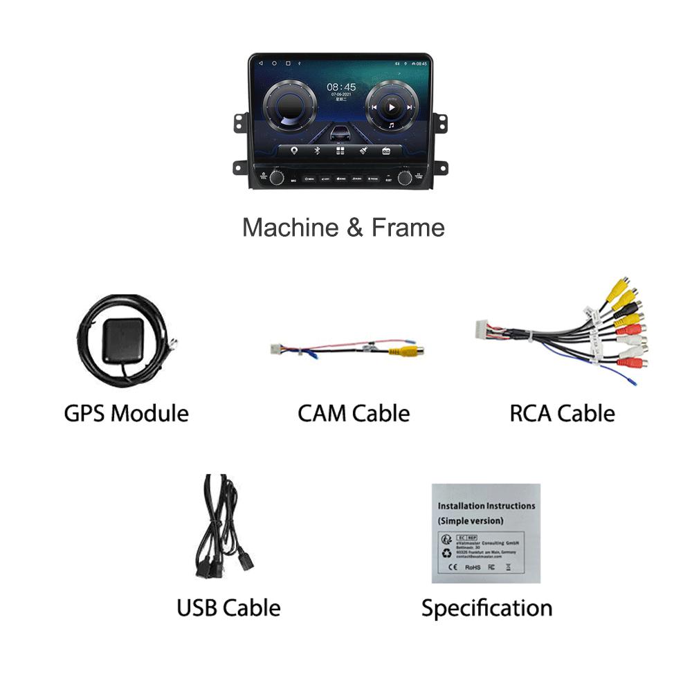 Android Car Radio For Suzuki SX4 2006-2014 With Button Knob 10 Inch Multimedia Player Navigation GPS Carplay 2+32GB