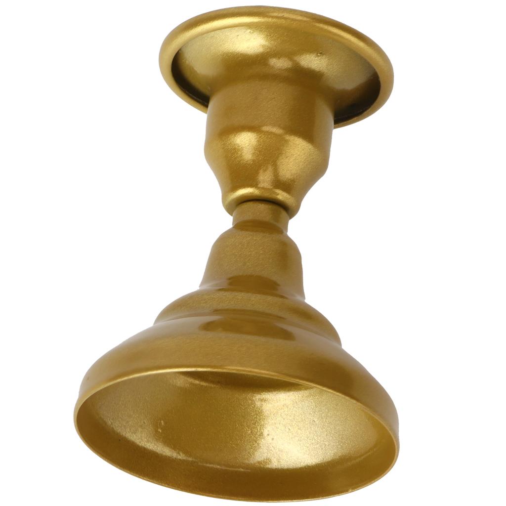 2 Stück Kerzenhalter Europäischer Stil Einfach Retro Doppelnutzung Kerzenständer für Schreibtischdekorationen Geschenke(Gold )