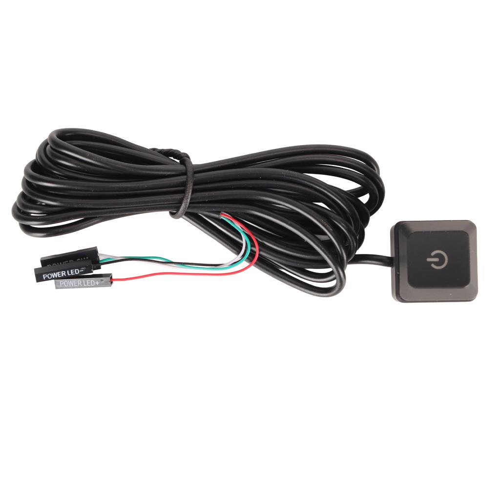 PC Power Switch Blue Switch Mechanical Key Backlit Plug and Play PC Power Button for Desktop Computer Office Gaming