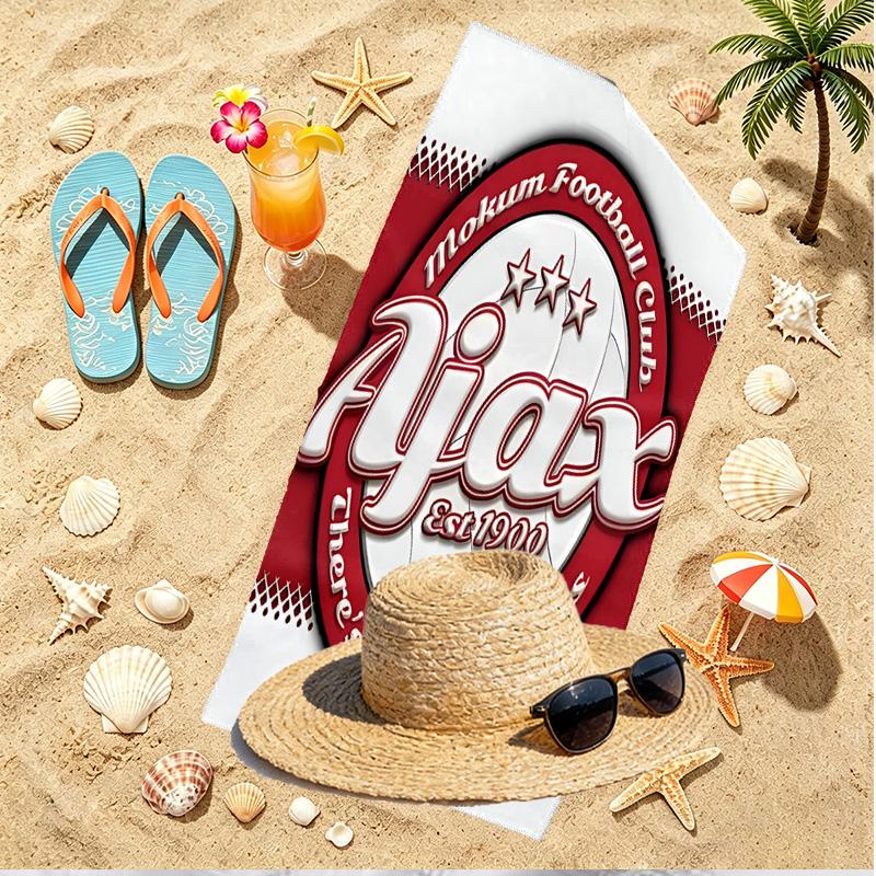 Ajax Print Beach Towel, Versatile Lightweight Absorbent Beach Towel for Pool Surf Yoga Bathroom, Perfect Birthday Holiday Gift
