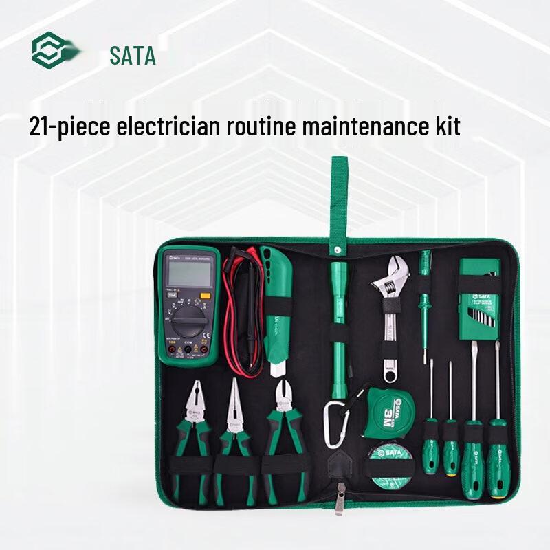 SATA 21-Piece Household & Electrician Tool Set