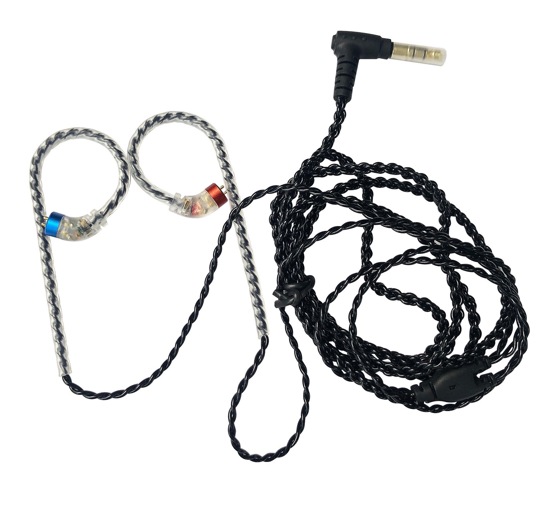 

CVJ V2 Нейтральный угловой кабель для наушников 0.75, совместимый с TRN 0.78, Shuiyueyu, TFZ, 4-жильный из бескислородной меди. 2Pin S no Mic