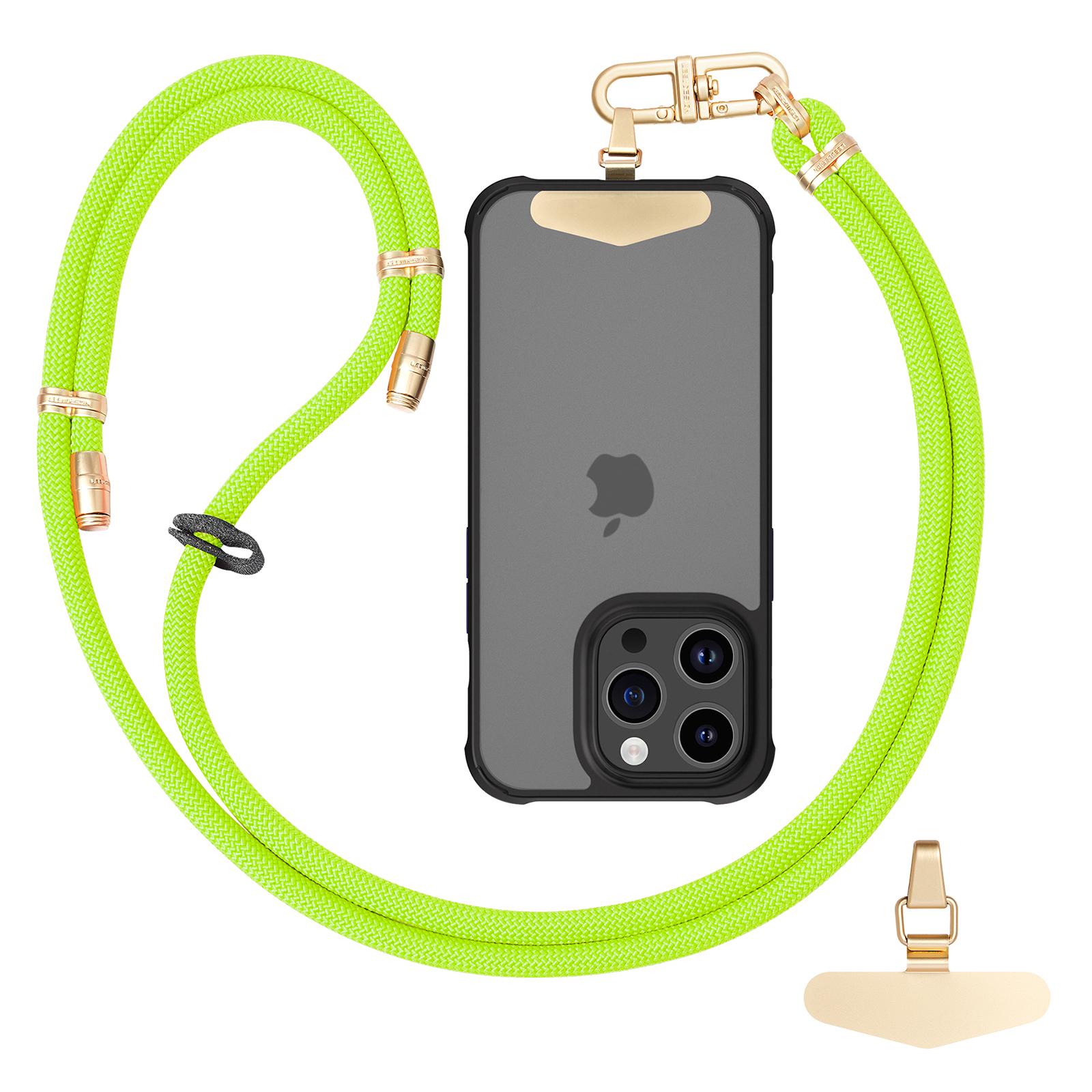 

LEEU DESIGN Phone Lanyard 160cm Adjustable Crossbody Cell Phone Neck Strap with Pad Light Green