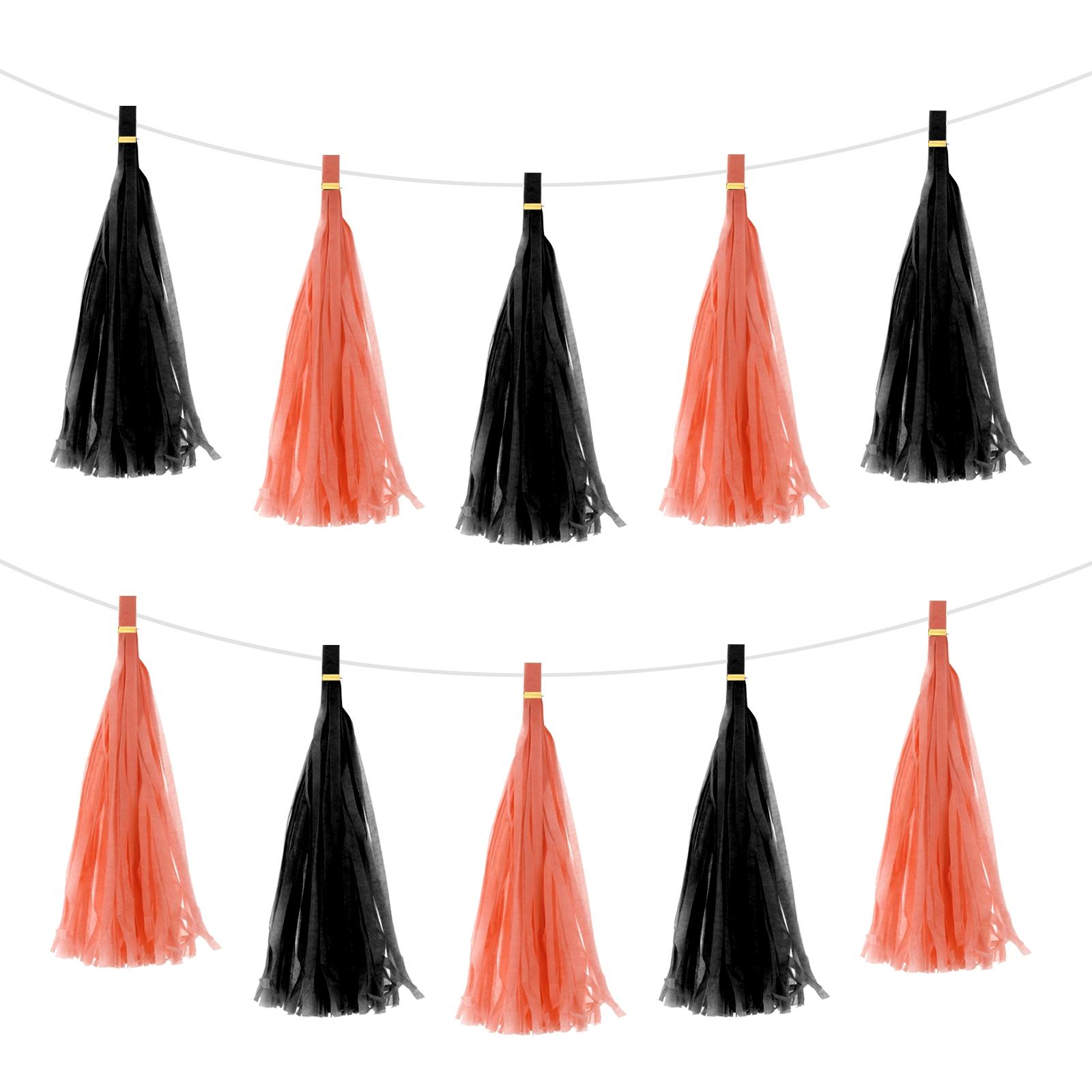 

20Pcs Tassel Garland Banner with Rope Tissue Paper Tassels Party DIY Kits for Anniversary Wedding Birthday Party
