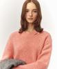 Seteo (W) Essen Two-Tone Mohair Blend Knit Pink