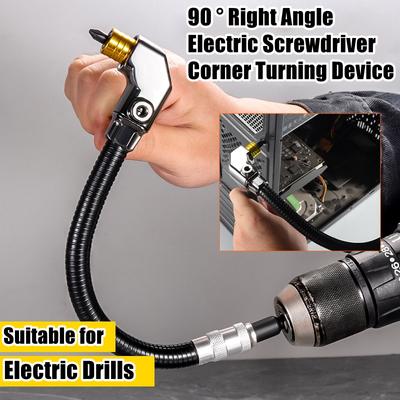 90/105 Derece Açılı Elektrikli Köşe Döneri, Elektrikli Tornavida Hırdavat Aleti Aksesuarları, Dirsek Evrensel Esnek Şaft