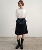 ANDNEEDS Button Belted Skirt (Dark Navy)