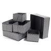 Wavy Pattern Foldable Underwear Storage Set - 6-Piece Drawer & Clothes Organizer Box