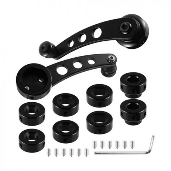 1Pair Black Aluminum Car Truck Manual Door Window Winders Crank Handle Universal