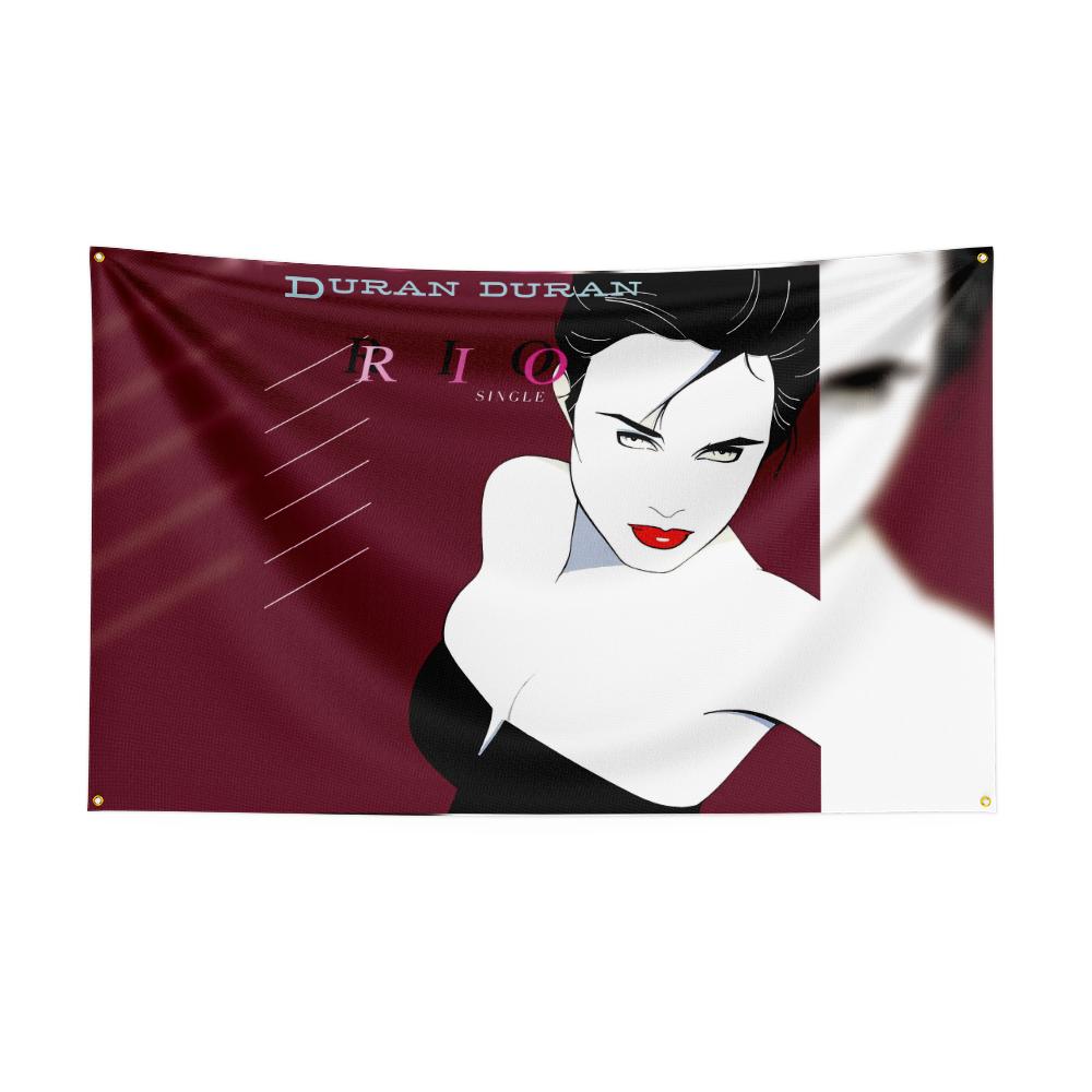 THE D-Duran Duran Flag Rock Music Band Banner HD Printing Tapestry Exhibition, Music Band Fans, Garage Decor