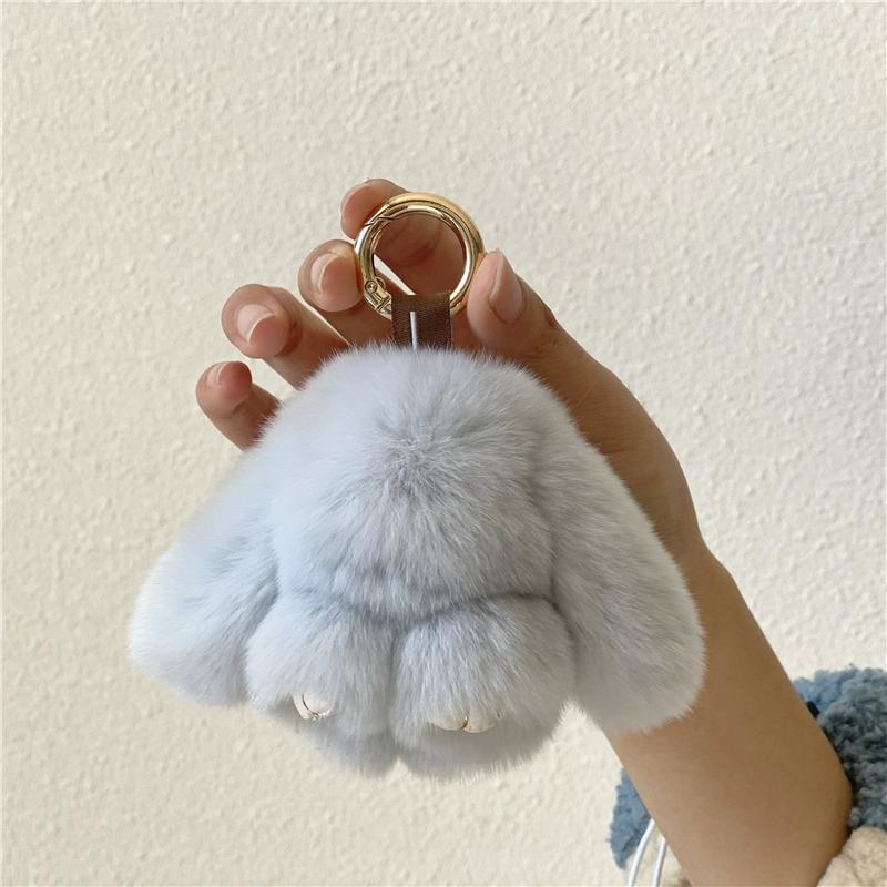 Kaninchen Auto Schlüsselanhänger Weibliches Kaninchenhaar Mini Kaninchen Taschenanhänger Ins Handy Anhänger