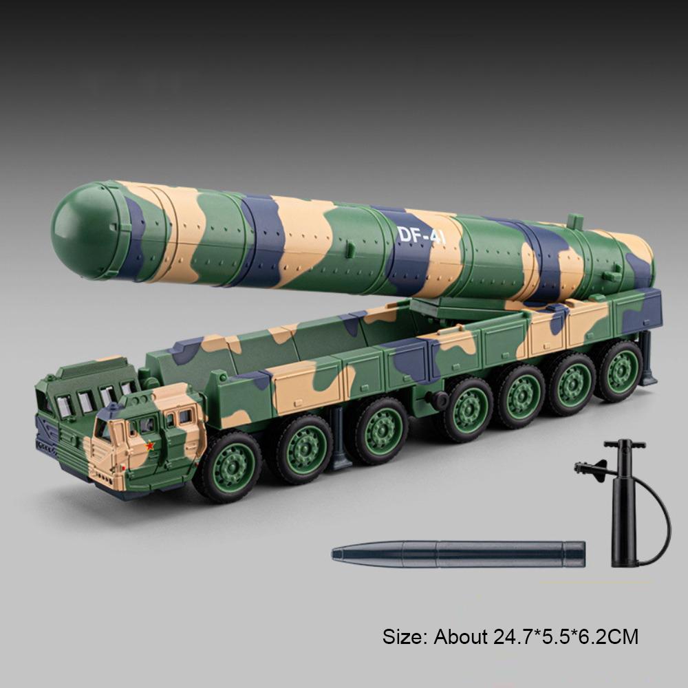 1:50 Df-41 Df-5B Missile Car Model Toy Sound Light Jl-2 Military Vehicle One Click Ejection Models Collection Gifts For Children