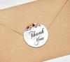 Darling Souvenir 45 Pcs Fuchsia Pink Round Floral Thank You Stickers DIY Envelope Seals-1.6