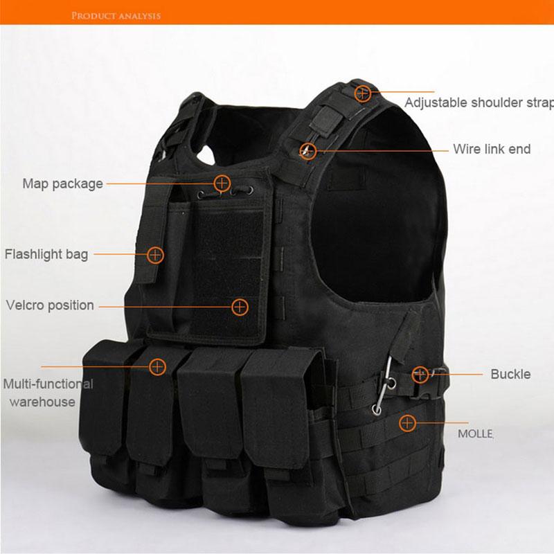 Taktische Weste CS Spiel Airsoft Sturm Molle Weste Ausrüstung Outdoor Bekleidung Jagd Tarnweste Kampf Sicherheitsweste