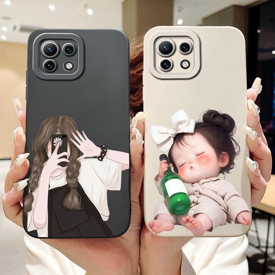 For Xiaomi Mi 11 Lite 5G Case Cute Cartoon Cover Shockproof Soft TPU Phone Case For Xiaomi Mi 11 Lite NE 5G 11Lite Mi11Lite Bags