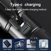 Ultra Bright Flashlight 30W LED Powerful Flash Light Rechargeable Torch  COB Lamp Telescopic Zoom Hand Light Outdoor Lantern
