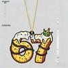 Acrylic Mardi Gras Hanging Ornament | Charming Pendants, Drops & Finials with Number 67 Shaped - Ideal Carnival Gift for Friend & Family 