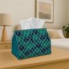 1pc Modern Geometric Tissue Box with Quatrefoil Lattice Symmetry-Napkin Storage Organizer for Kitchen, Car Decorative Box, Purpose for Living Room, Be