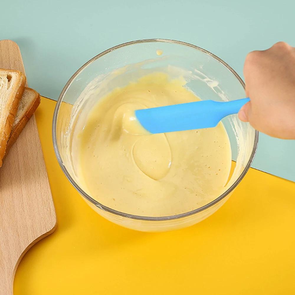 1PC Silicone Integrated Spatula Cream Stirring Spatula Butter Scraper Cake Food Grade Baking Tools Cheap Wholesale