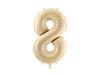 Foil Balloon Number 8, 72Cm, Beige, Cream