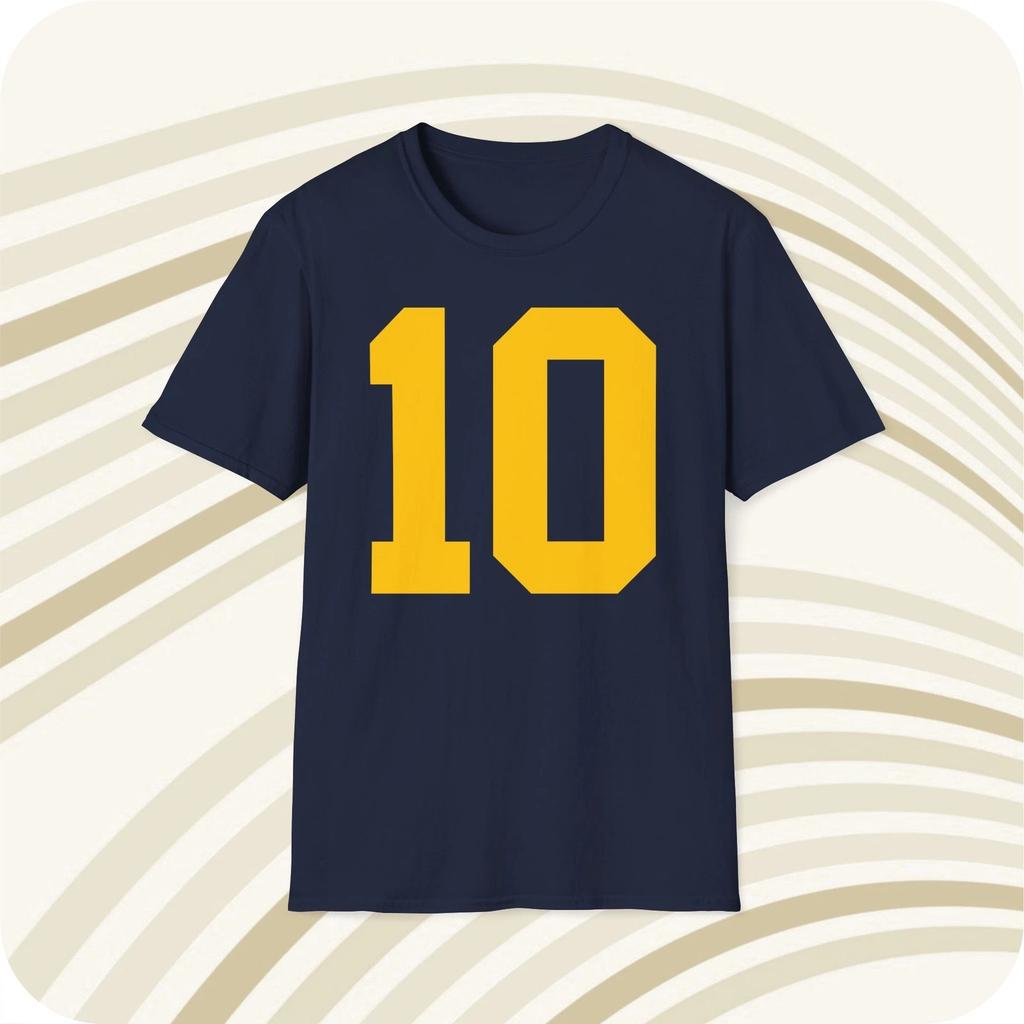 Throwbackmax Tom Brady Michigan Wolverines Jersey T shirt - Front & Back Print