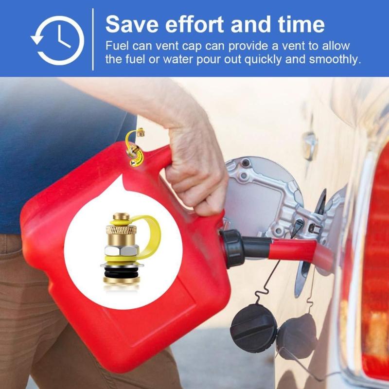 Brasses Fuels Tank Vent Cap Set With Double Sealed Rubber Gaskets Industrial Fuels Tank Vent Accessories For Leak Prevention