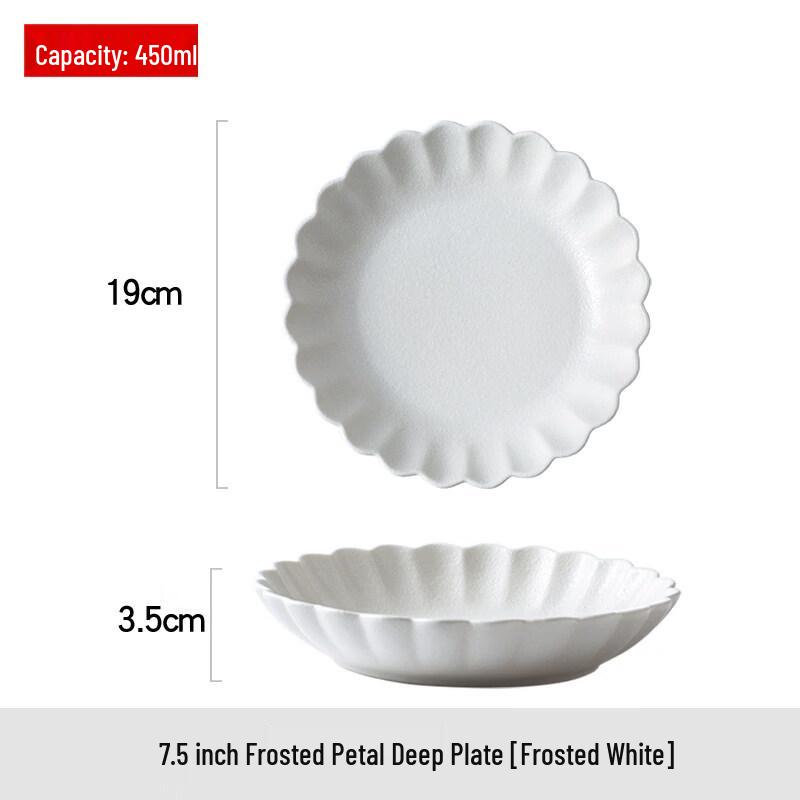 Shallow Round Ceramic Dining Plate