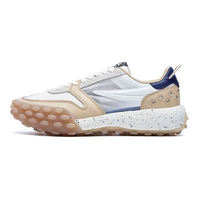 Gara Cuero Fabricado Cómodos Zapatos Casuales de Caña Baja Zapatillas de Hombre Blanco Roto F12M223105FSB
