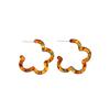 Exquisite Fashion Hollow Resin Smudged Flower Earrings Women'S Daily Commuting Temperament Stud Earrings Niche Earrings