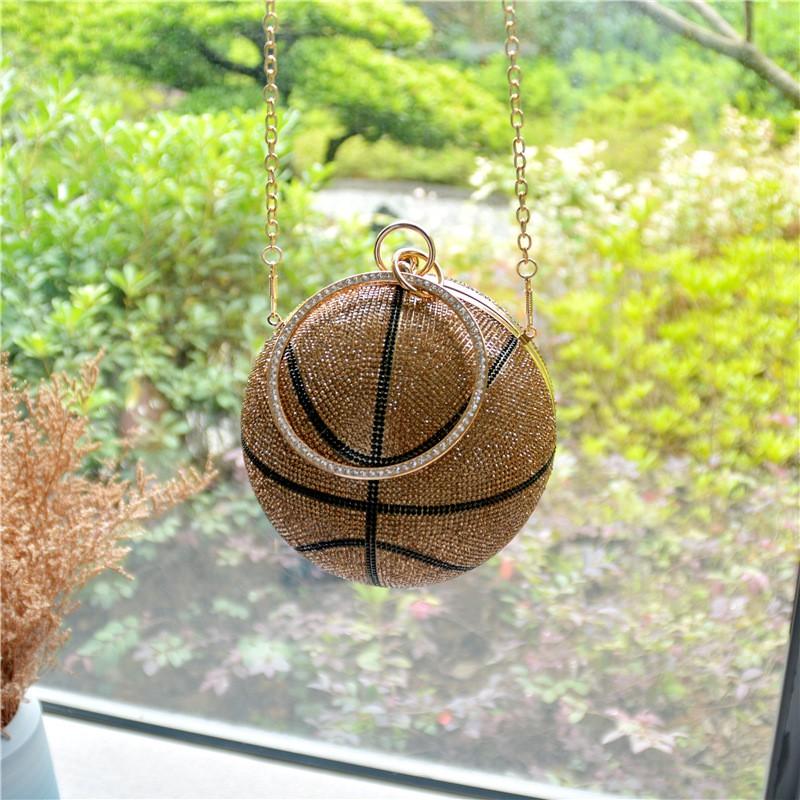 Studded Basketball Shape Crossbody Bag Women