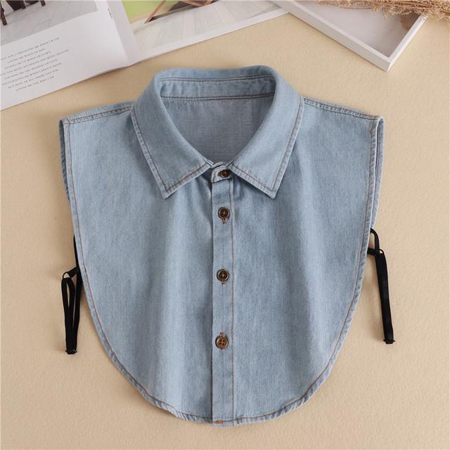 Fashion  Front Tie White Fake Collar for Women Stand Detachable Collar Fake Girls Vintage Lace Ladies False Blouse Collar