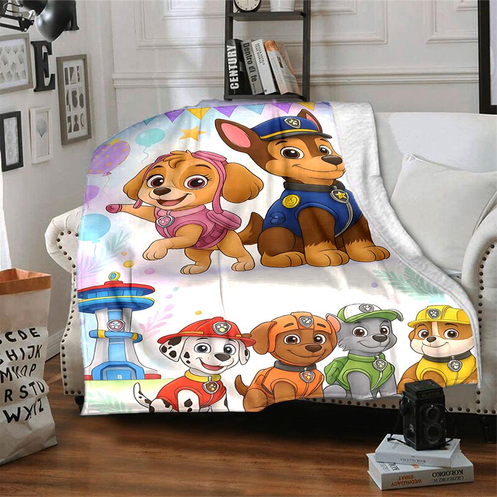 1Pc Pawsome Christmas Adventure Blanket Soft And Comfortable Casual Warm Camping Travel Christmas Halloween Gift M91768