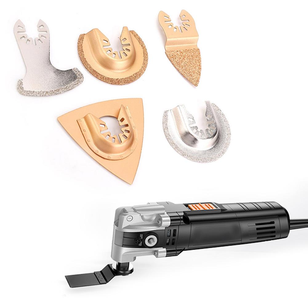 5Pcs Cemented Carbide Saw Blade Diamond Oscillating Multi Wood Grinding Tool