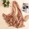 Head Wrap Women Plain Scarf Linen Plus Size Hijab New Female Sunscreen Shawl