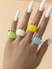 Versatile Candy Color Index Finger Ring: Fresh, Sweet, and Simple Women's Jewelry