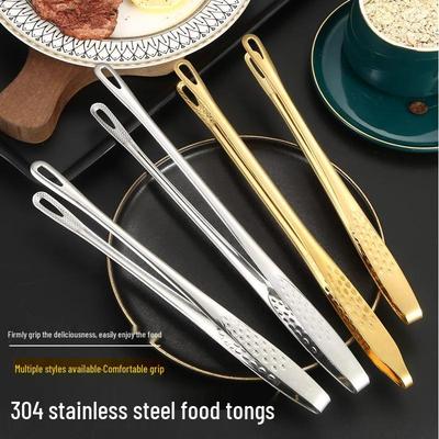 Edelstahl Koreanische BBQ Zange - Lebensmittelqualität Küchenclip für Steak und Buffet